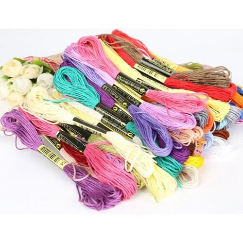 8pieces 7.5m cross stitch cotton thread embroidery kit thread craft embroidery thread DIY thread sewing tool нитки для вышивания