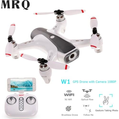 Newest SYMA W1 GPS Drone With Wifi FPV 1080P Camera follow me Brushless Quadcopter Gesture Control RC Foldable Mini Helicopter