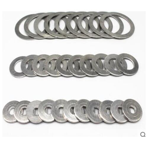 30pcs M4 M5 M6 M8 aluminum gaskets flat washers 8/9/10/12/14/16/18mm OD thin smooth spacers 1mm-2.5mm thickness