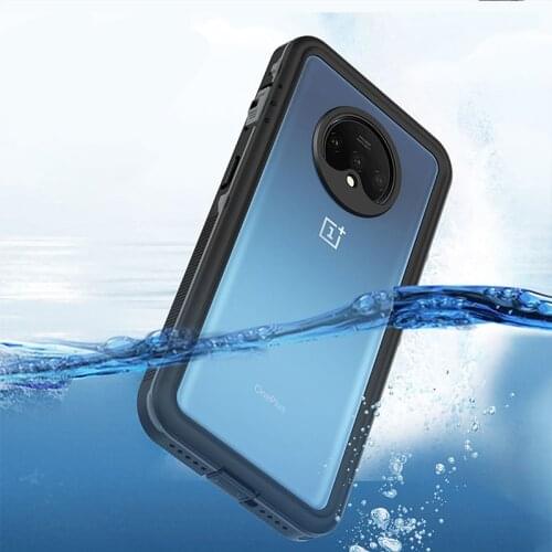 Fit For One Plus 7T 360 Degree Full Protection Waterproof Phone Case Diving Four-proof Protective Shell TPU Anti-fall Cover