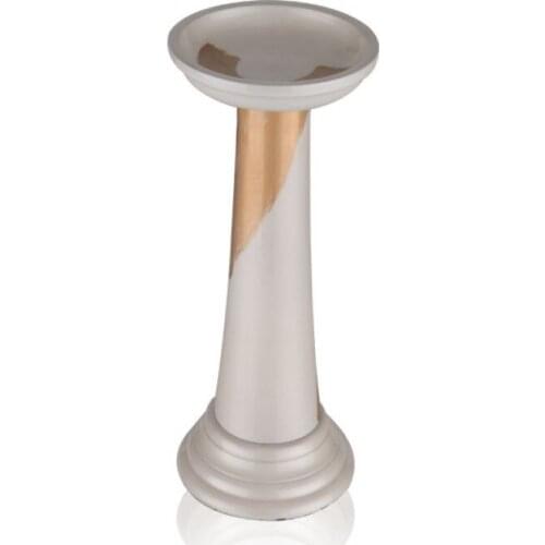 Porio Fancy White Candlestick 21x13 Cm