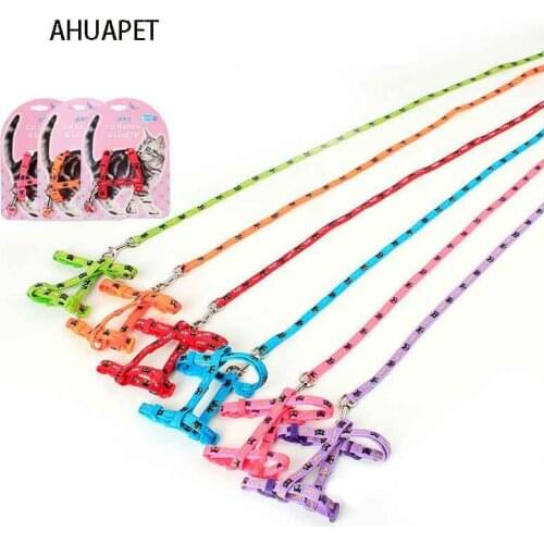 Leash For Cat Vest Harness Katzenleine Kattentuigje Cat Adjustable Harness And Leash Set Nylon Walking Leash For Kitten