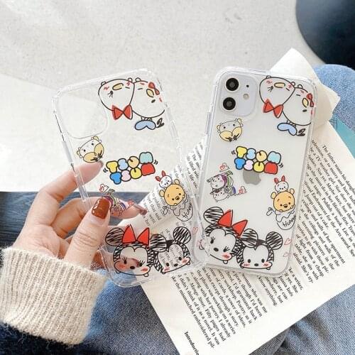 Fashion Cartoon Disney Mickey Minne Silicone Case For iPhone 12 11 Pro Max Mini X XR XS Max 7 8 6s Plus SE Shockproof Soft Cover