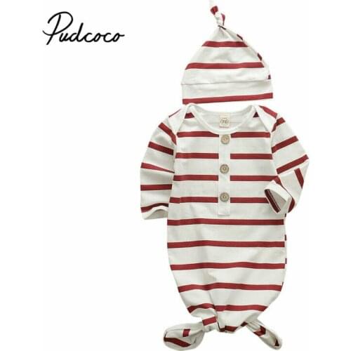 Newborn Baby Winter Warm Sleeping Bags Infant Button Knit Swaddle Wrap Swaddling Wrap Toddler Blanket Sleeping Bags Hat 2Pcs