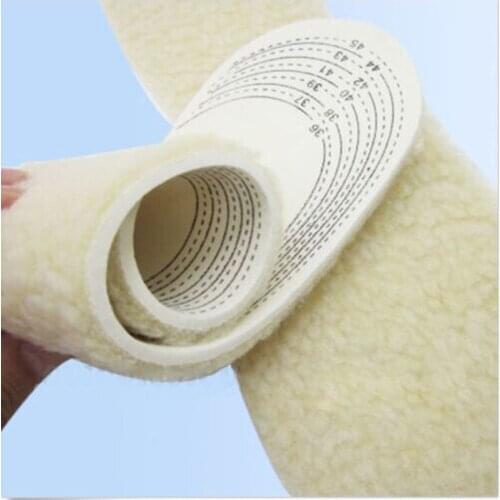 1pair Winter Wool Warm Heated Insoles Thermal Thickened Warm Keeping Shoes Pad For Men And Women Fleece unisex Cushion Soles
