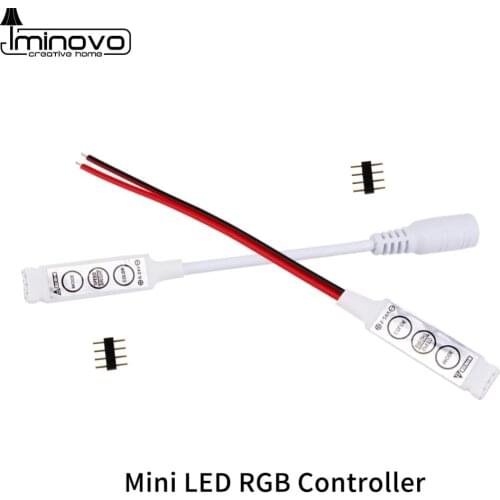 LED RGB Controller DC 12V Mini 3 Key Dimmer Switch for RGB LED 3528 5050 Strip Light