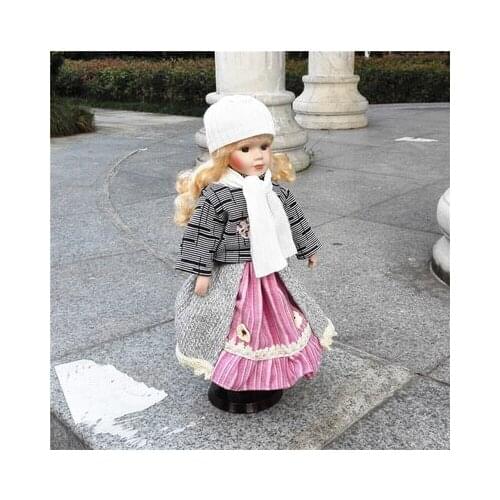 Height 41cm Welfare baby girl dress Russian Creative Ceramics Doll Lovers Gift Retro European Style Crafts ceramic dolls