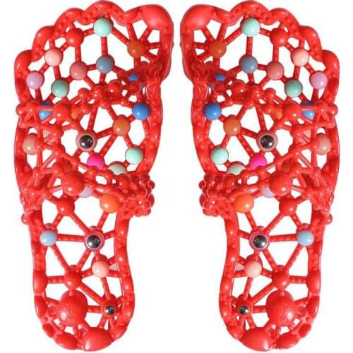 Japanese massage slippers purple indoor home bathroom bathing non-slip deodorant hollow out not smelly feet breathable sandals w