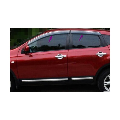 Window Visor rain sun shield guard protector for Nissan Qashqai j 11 2008-2013