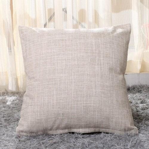 1PCS Linen Pillow Covers Cushion Cover for Chair/Sofa/Bed/Car Solid Color Pillow Covers Comfortable Pillowcase 40X40/45X45CM