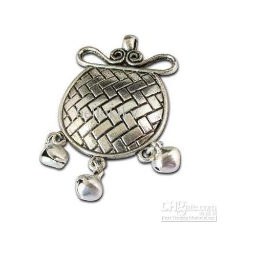 120pcs Tibetan silver bell unique charms A10543