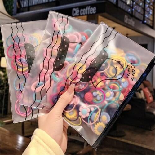 20Pcs Korean Style Wholesale Childrens Hair Accessories Kids Fashion Cute Flower Hair Rope Little Girls Elastic Hair Bands Set