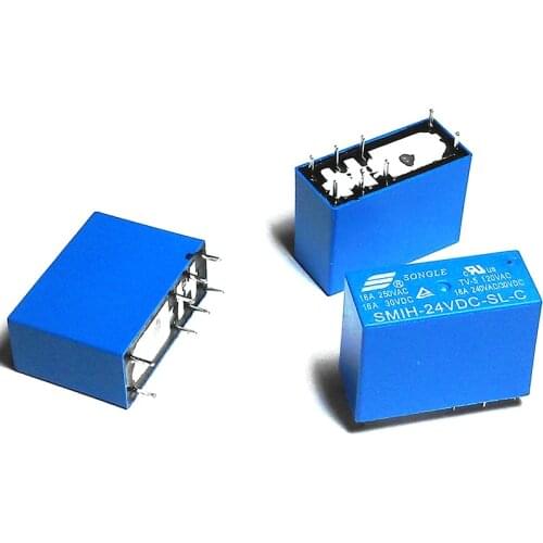 8 Pin 24V DC sealed relay 16A Songle brand 8 feet one group of NO and NC