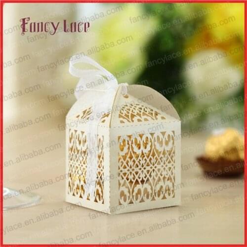 50pcs Laser Cutting Pattern Sweet Candy Box Paper Gift Packing Bags Chocolate Box Party Event Decoration Supplies Free Shipping