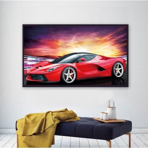 5D Diamond embroidery scenic diamond painting cross stitch round diamond sets unfinished decorative diy diamond painting car