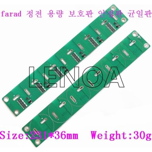 Single Row Super Farad Capacitor Balancing Protection Board 2.5V 2.7V 2.85V 3V 360F 400F 500F 700F Capacitor Protection Board Si