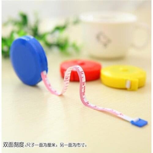 1.5m Automatic Retractable Mini Soft Flat Measure Tape Sewing Tailor Body Height Measuring Ruler Centimeter Inch Meter Random