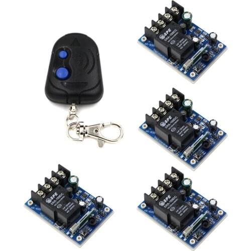 DC 12-48V Wireless Remote Control Switch 40A Relay Receiver Transmitter Power LED Lamp Controller Momenrary Toggle Latched