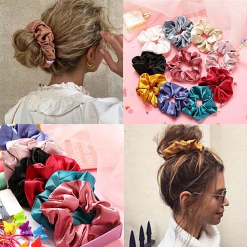 Shiny Scrunchies Hair Rope Rubber bands For Women Girls Hair bands Ponytail Hold Hair Accessories