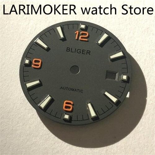 BLIGER 31.5mm luminous green digital dial is suitable for Miyota-DG-2813-3804 ETA2836-2824 automatic winding movement