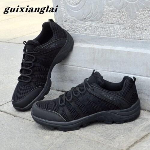 Summer Low-Top Military Boots Special Force Tactical Combat Mens Mesh Breathable Training Shoes Security Special Training Boots