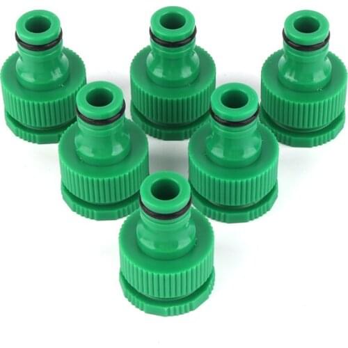 1~50pcs Quick Connector 1/2" to 3/4" Female Thread Nipple Connector Garden Irrigation Green Plastic Fittings