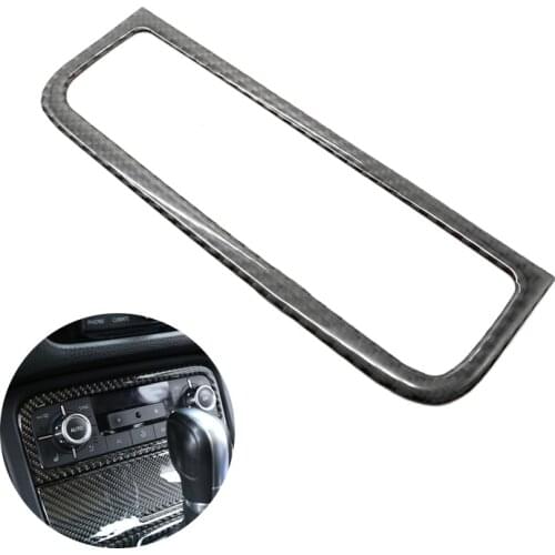 For VW Touareg 2011 2012 2013 2014 2015 2016 2017 2018 Center Console Air Conditioning Switch Frame Carbon Fiber Cover Decor