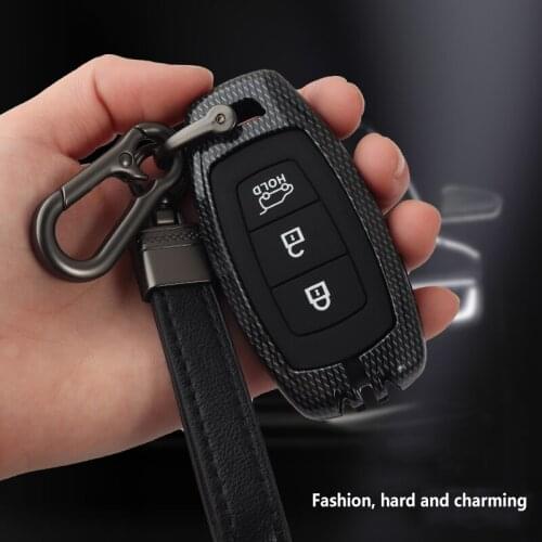 For Hyundai IX25IX3I20I30I40hb20 Santa Fe Verna Creta Solaris Azera Elantra Grandeur Ig Accent Zinc alloy +silicone car key case