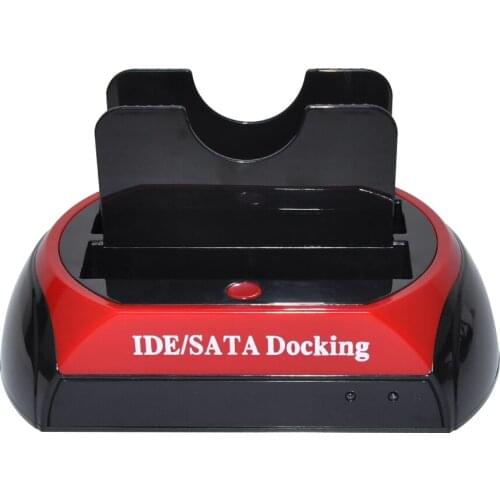 HDD Docking Station Dual Hard Disk Drive Docking Station Base for 2.5 Inch 3.5 Inch IDE/SATA USB 2.0 HDD Docking Station