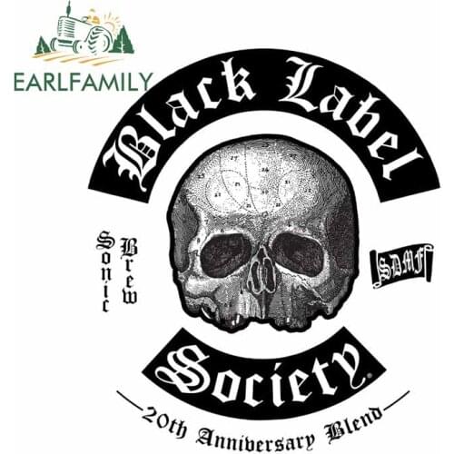 EARLFAMILY 13cm x 11.4cm Funny Car Sticker for Born To Ride Skull Graphics Vinyl Decal Laptop Windshield Trunk DIY Decoration