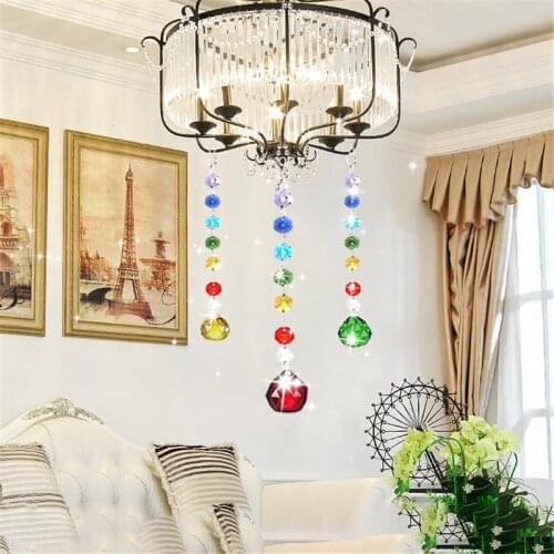 Crystal lighting color crystal ball pendant color octagonal beads Clear Lighting Ball Bead Suncatcher Crystal Pendants Prisms
