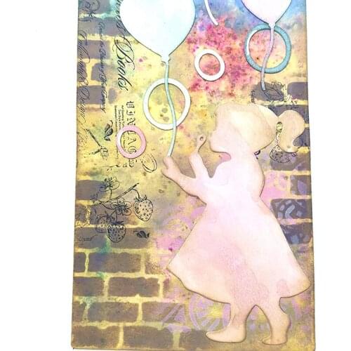Julyarts Girl Blowing Bubbles Die Cuts For Card Making Mold For Scrapbooking Stencils Handmade Album Cards Decoration