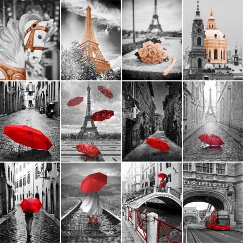 GATYZTORY Frame DIY Painting By Numbers Street Landscape Paint By Numbers HandPainted On Canvas Unique Gift Home Decoration