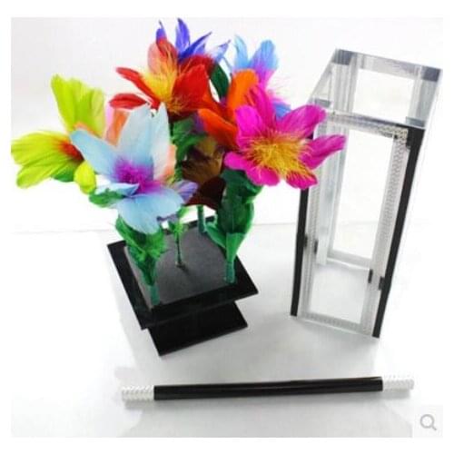 Crystal Botania Clarity Box to Flower Magic Tricks Stage Close Up Magia Mentalism Illusion Gimmick Props Flower Appearing Bush