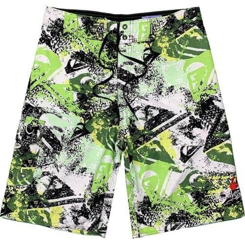 Summer print beach pants for men and women can be leisure shorts for water and fattening, quick-drying vacation hot spring short