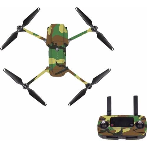 [M0021] Camouflage for DJI Mavic Pro Decal Skin Sticker Drone Body + Remote Controller + 3 Battery Protection Film Cover