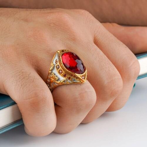 Custom Jewelry Guaranteed High-quality 925 Sterling Silver Zircon, Firuz ,Tauus Stone Rings in a luxurious way for men with gift