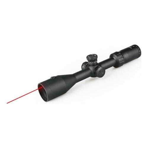 PPT Tactical 3-9x42 LE Rifle Scope With Red Laser For Outdoor Sports Hunting HS1-0182