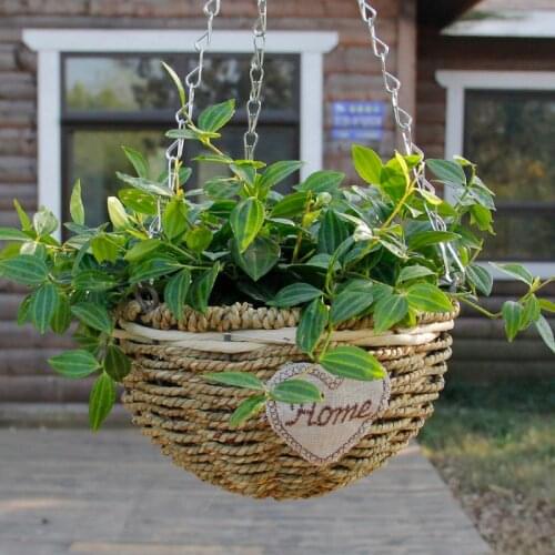 Rattan Hanging Flower Pot Hanging Chlorophytum Pot Hanging Automatic Water Absorption Creative Succulent Green Flower Pot Large