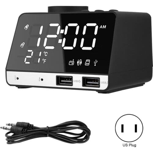 K11 USB Charging LED Digital Electronic Alarm Clock Bluetooth Speaker Audio