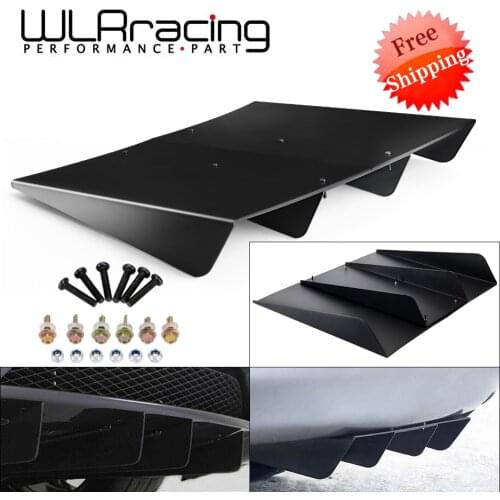 Rear Bumper 4 Shark Fins Diffuser Car Spoiler Decoration Fin 22" x 21" Black ABS Universal For Audi a4 b6 WLR-SFB06
