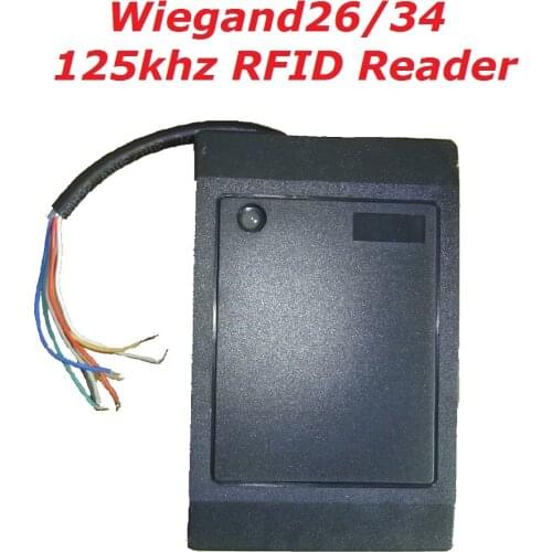 Waterproof Wiegand 26 / 34 Proximity 125KHz WG26/ WG34 Smart EM4100 RFID Card Reader for Door Access Control System Wholesale