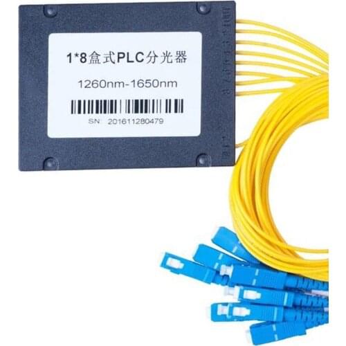 High Reliability FTTH FBT PLC optical fiber splitter1X8 PLCFiber Optical splitter SC/ UPC 1X8 PLC Singlemode Fiber Optical split
