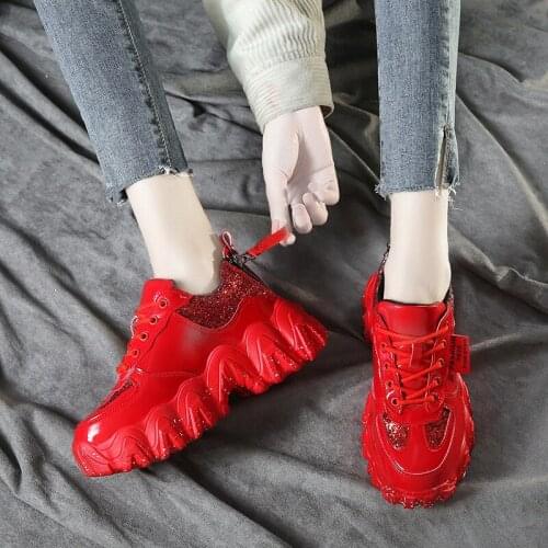 Womens sneakers spring autumn Thick-soled non-slip soles wear-resistant comfortable casual stretch walking womens shoes U21-49