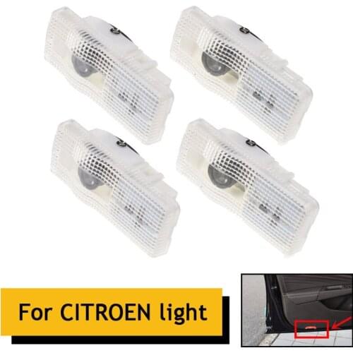 4 PIÈCES LED Porte De Voiture Logo Lumière Fantôme Ombre Projecteur Pour Citroen Xsara D'expédition Saxo Picasso C4 C3 C5
