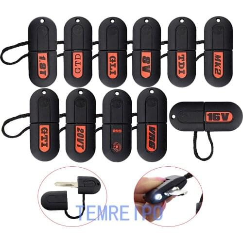 5pcs/lot Transponder key shell for Vo lkswagen key 16V G T I G T D Key Case with light and HU49 blade key