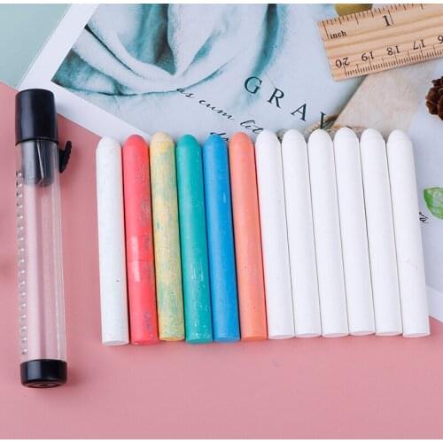 6pcs/lot Color White Dustless Chalk Pens for Blackboard Kitchen Jar Removable 6 Colors Mark Pen Stationery Water Soluble Chalk
