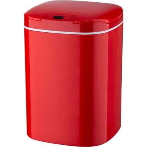 Automatic Intelligent Induction Trash Can Household Living Room Kitchen Bedroom Bathroom Trash Plastic Bin 14L JS22