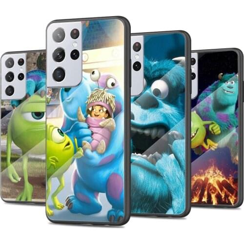Monsters University Disney Tempered Glass Cover For Samsung Galaxy S21 Plus Ultra M21 M31 M51 A52 A72 Phone Case Coque