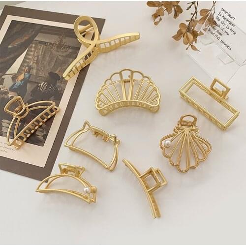 Fashion Woman Gold Color Metal Butterfly Hair Claws Hair Accessories Hairpins Clips Hairgrip Headwear Girls Ornaments Crab Clip